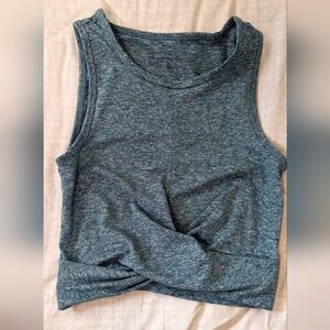Green grey crop tank xs